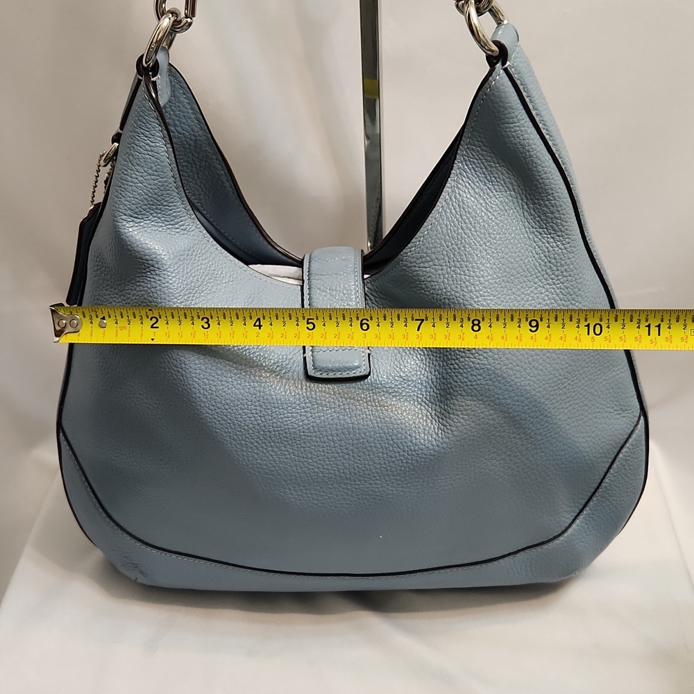 Coach Amber Pebble Leather Hobo Shoulder Bag - Picture 8 of 16